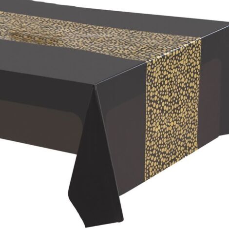 NAPPE DE TABLE JETABLE - NAPPE EN PAPIER INTISSE Couverture de table Peva PEVA POINT POINT STYLE style-Black1
