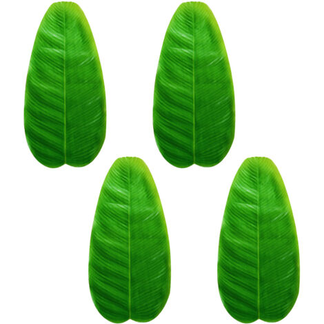 Nappe de Table PVC - Vert - 58x28.5cm - 4 Pièces - Résistant et Décoratif pour Fêtes Tropicales