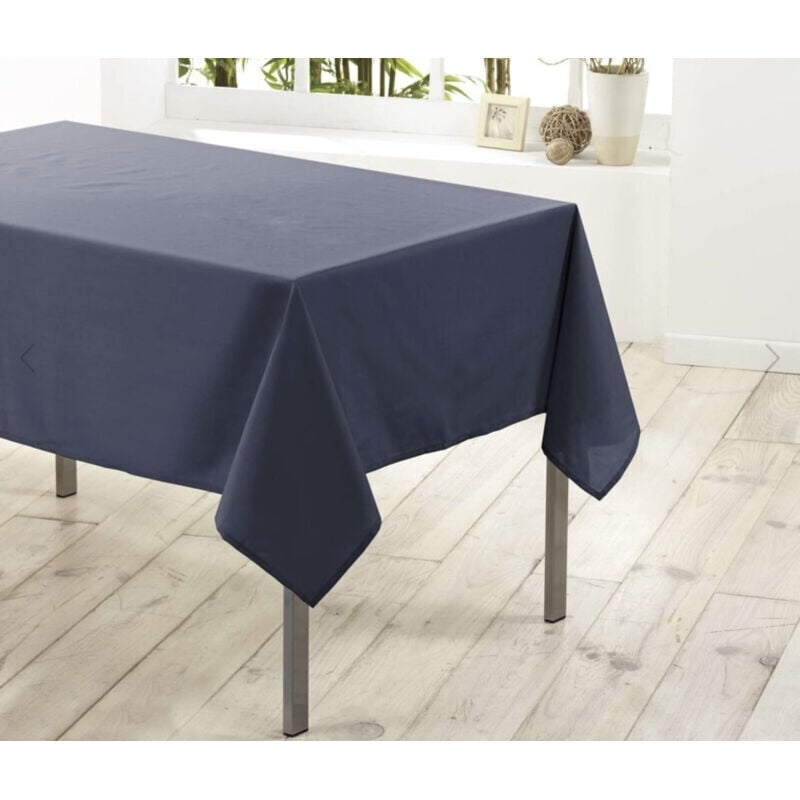 Nappe Essentiel Rectangulaire 140 x 250 cm Anti-tâches Uni - anthracite - 250x140cm.
