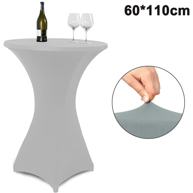 Nappe de table ronde extensible pour cocktail, ajustée pour événements en plein air, mariage ou banquet