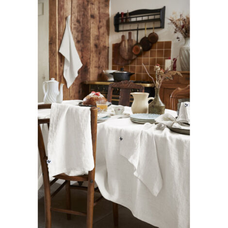 Nappe de table "Soline" 170 x 350 cm Lin lavé - Couleur: Soline Craie