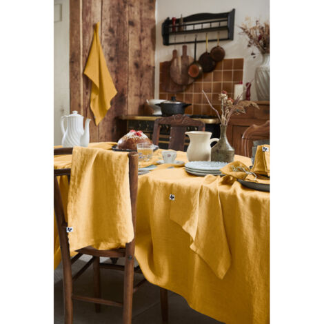 Nappe de table "Soline" 170 x 350 cm  Lin lavé - Couleur: Soline Miel