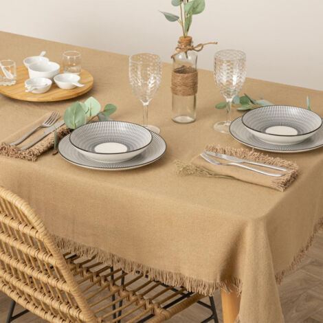 Nappe Déco à Franges "Maha" 150x250cm Beige