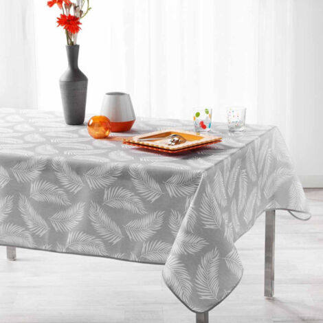 Nappe Déco Imprimée "Lifette" 150x240cm Gris