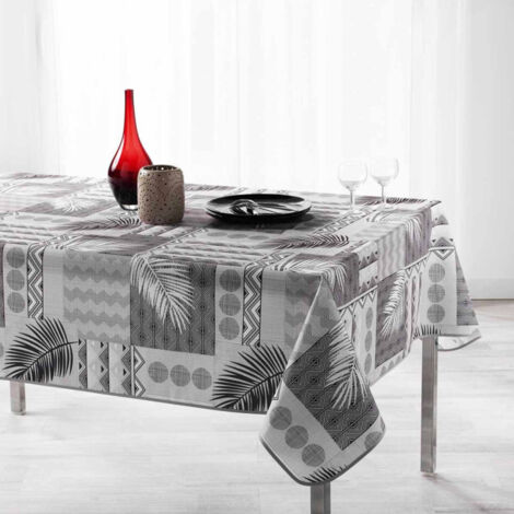 Nappe Déco Imprimée "Neha" 150x240cm Noir