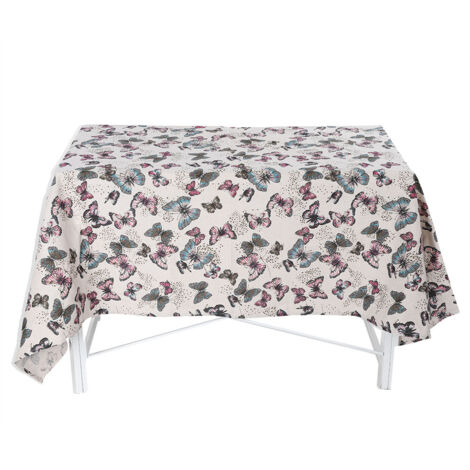 Nappe décorative en coton et lin à imprimé papillon pour la table à manger (140100)