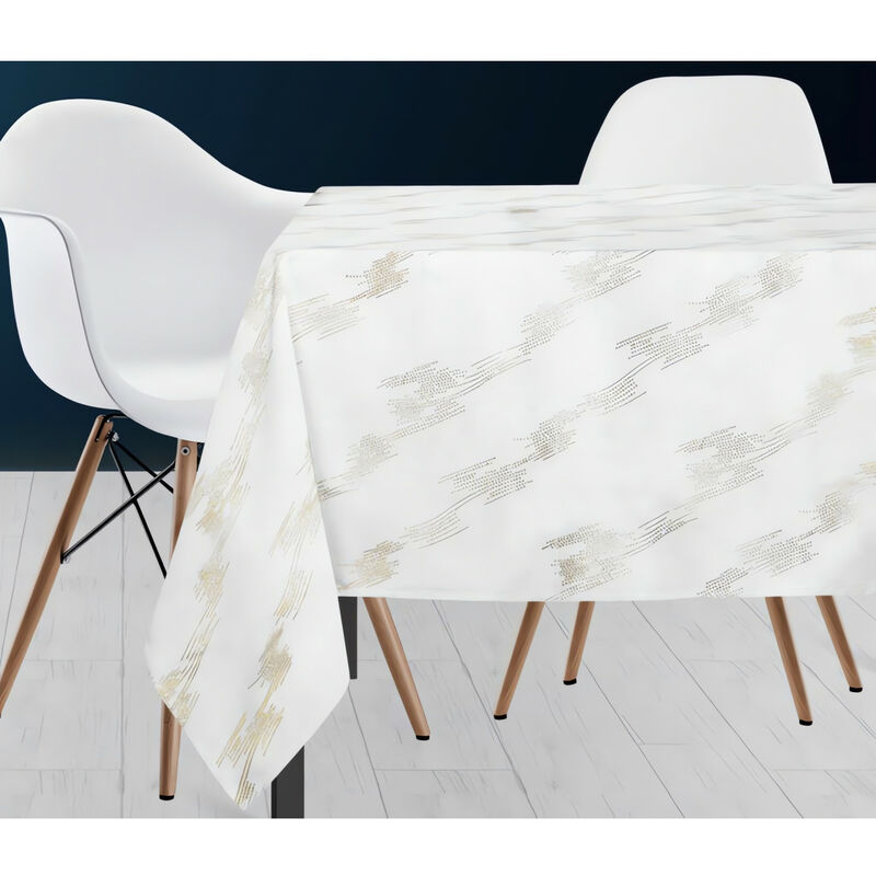 Soleil D Ocre - nappe 180X180 cm comete blanc, par Soleil d'Ocre
