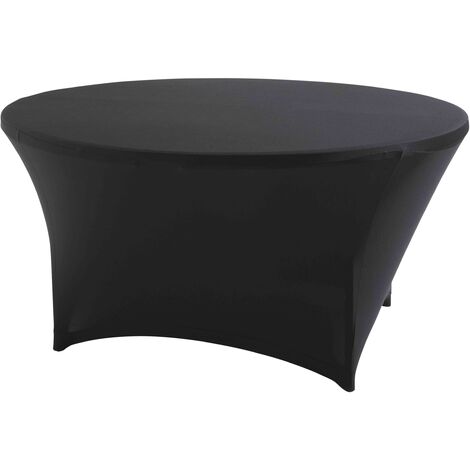 Nappe élastique pour table ronde 180cm noire