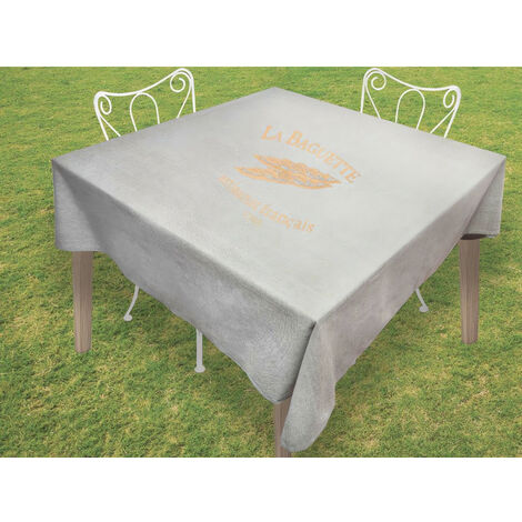 Nappe en coton carrée anti-tâches BAGUETTE, par Soleil d'ocre - 180 x 180 cm