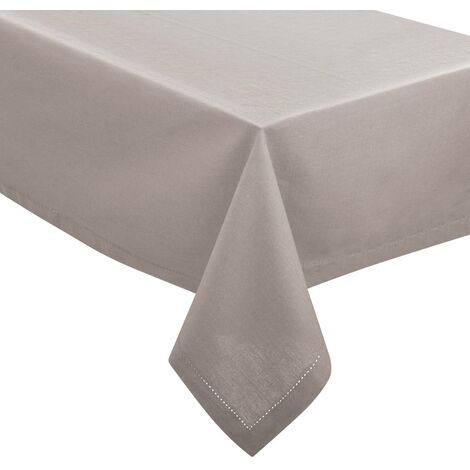 Nappe en coton Chambray Gris Clair 140 x 240 cm - Atmosphera