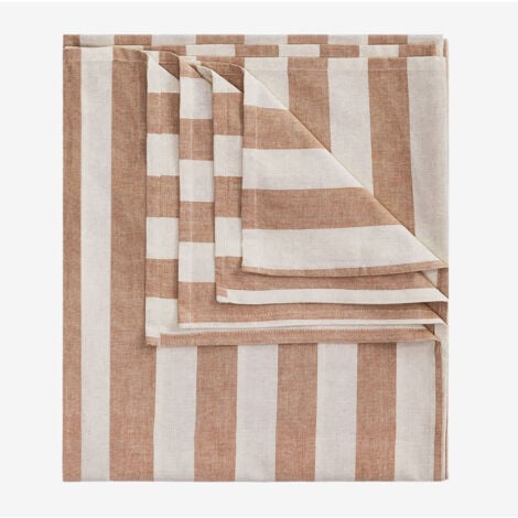 Nappe en coton Efarin SKLUM Nu brun pâle 140 x 240 cm
