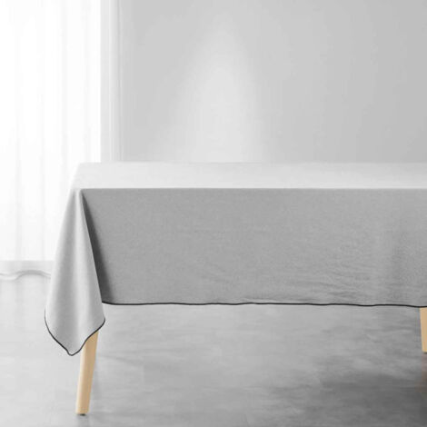 Nappe en Coton "Mistraline" 140x240cm Gris Chiné