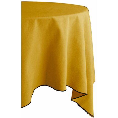 Nappe en coton teint lavé - CURRY - 160 x 200 cm