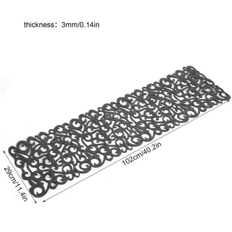 Nappe en Feutre Rectangulaire avec Dessous de Plat - Décor de Table Gris Foncé