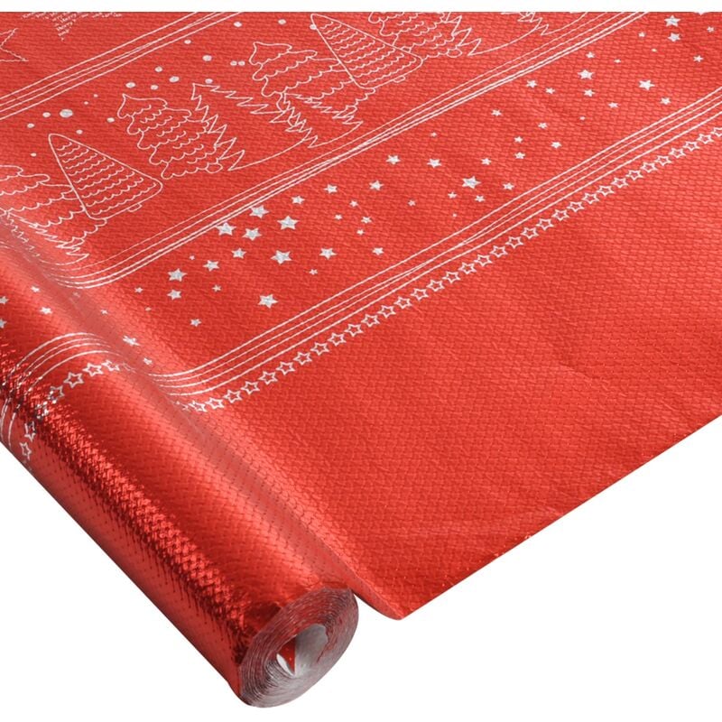 1001kdo - nappe en papier chromee decoree rouge