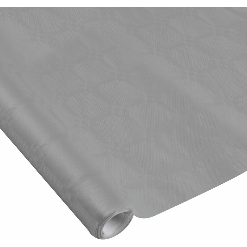 1001kdo - nappe en papier damasse 1.18 x 5 m vitamina gris