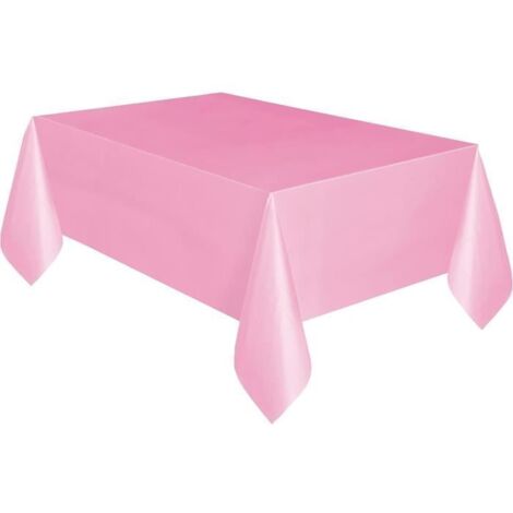 Nappe en Plastique - Unique Party - Rose Pastel - Jetable - Protection Table - Fête Baby Shower