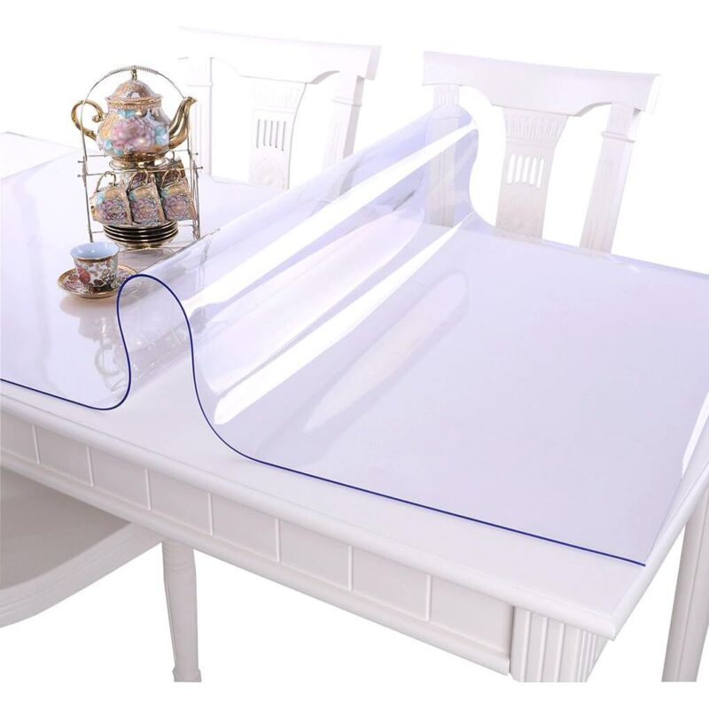 Frixovel - Nappe en pvc Transparent Film de Protection pour Meubles étanche Facile à Nettoyer d'épaisseur 2mm Taille 70 x 120 cm