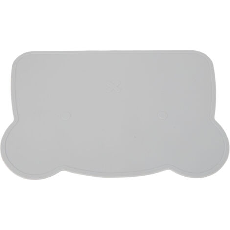 Nappe en Silicone Épaisse Anti-Dérapante pour Table - Isolation Thermique, Design Ours, Gris pour Maison/Hôtel/Restaurant