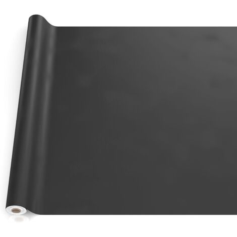 Nappe en Toile cirée, Lavable, pour Table de Jardin, extérieur et intérieur, Bord coupé, Noire, 120 x 140 cm
