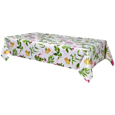 Nappe en toile cirée rectangulaire grand format BOTANIQUE