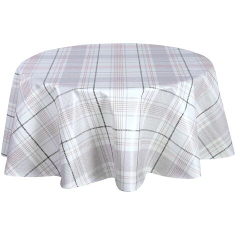Nappe en toile cirée ronde CARREAU