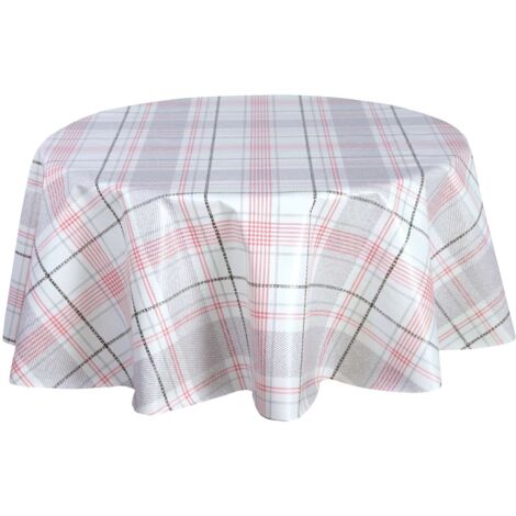 Nappe en toile cirée ronde CARREAU