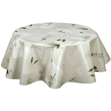 Nappe en toile cirée ronde grand format AROMATIC