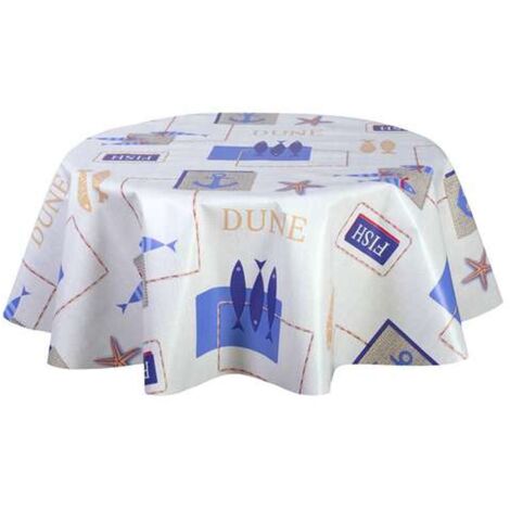 Nappe en toile cirée ronde grand format DUNE