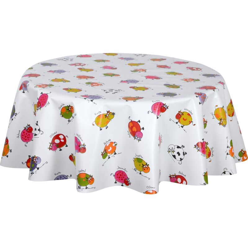 Nappe en toile cirée ronde VACHE