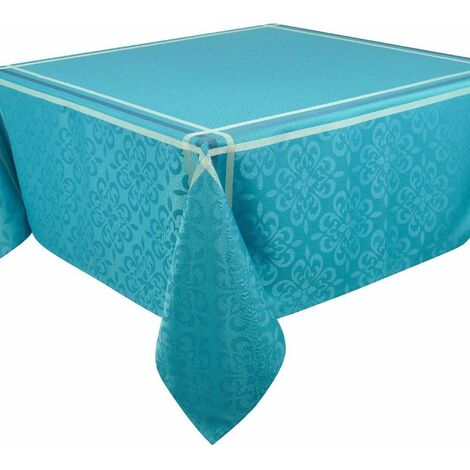 Nappe enduite Bilbao 150 x 150 cm - bleue