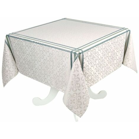 Nappe enduite Bilbao 150 x 150 cm - gris et vert