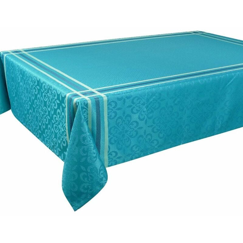 Vent Du Sud - Nappe enduite Bilbao 150 x 250 cm - bleue