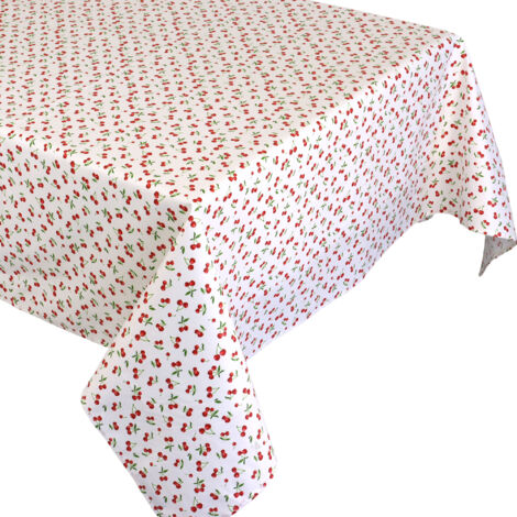 Nappe enduite CERISES Rectangulaire 150x300 cm