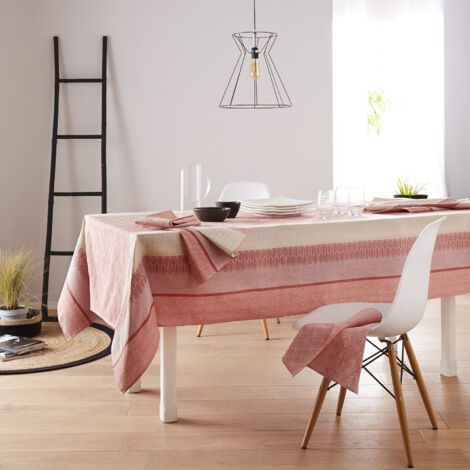 Nappe enduite Charleston Orange corail 170x170 cm