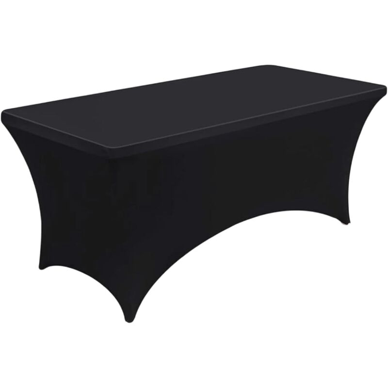 Nappe Extensible 8FT(244x 76x76cm), Housse de Table Rectangulaire en Polyester et Spandex, Lavable et Infroissable, Couverture de Table pour Banquet