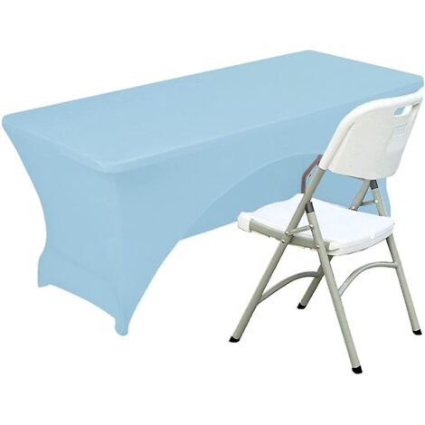 Nappe extensible en spandex de 1,83 m (6 pi) avec dos ouvert - Bleu clair