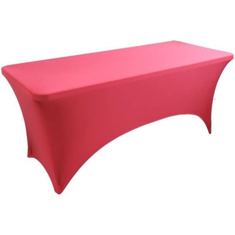 Nappe Extensible Rectangulaire Ajustées, Nappe de Fête en Élasthanne pour Cocktail Anniversaire Mariage Événement, Couverture Table Pliante, Lavable