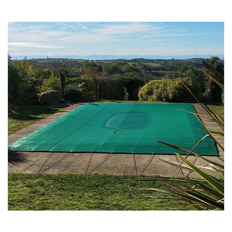 Nappe d'hivernage avec œillets pour piscine Couleur: Vert - Dimension: 4.50 x 8.50 m - Vert