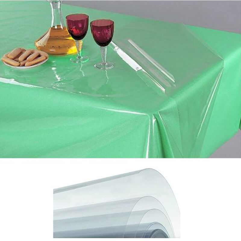 Comercial Candela - Nappe pvc Transparente Protecteur de Meubles 15 Microns Taille 140X200 cm