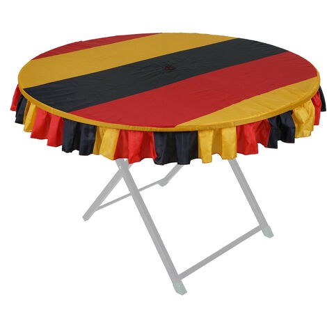 Nappe HWC-D18 pour table de brasserie ronde, drapeau allemand, Ø 115 cm