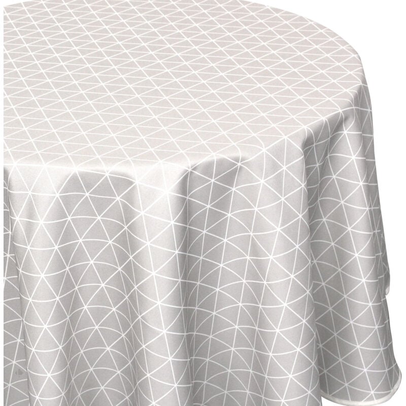 Linnea - Nappe imprimée polyester paco géométrique Rond 180x180 cm