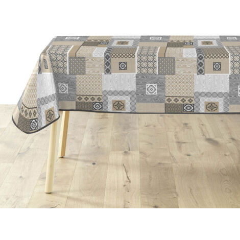 Nappe Imprimé "Costa" 140x240cm Beige