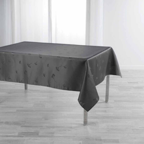 Nappe Imprimé Jacquard "Ophélie" 140x250cm Anthracite