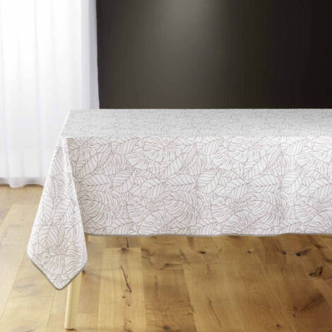 Nappe Imprimé "Solea" 150x240cm Blanc