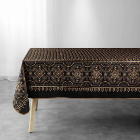 Nappe Imprimée "Sherine" 150x240cm Noir