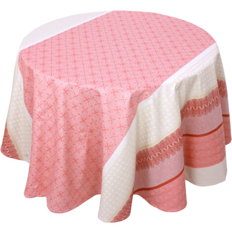 Nappe Jacquard enduction acrylique CHARLESTON Rond 170x170 cm