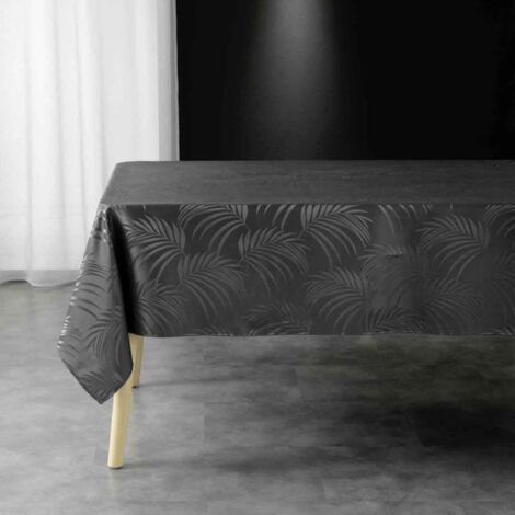 Nappe Jacquard "Plumette" 140x240cm Anthracite