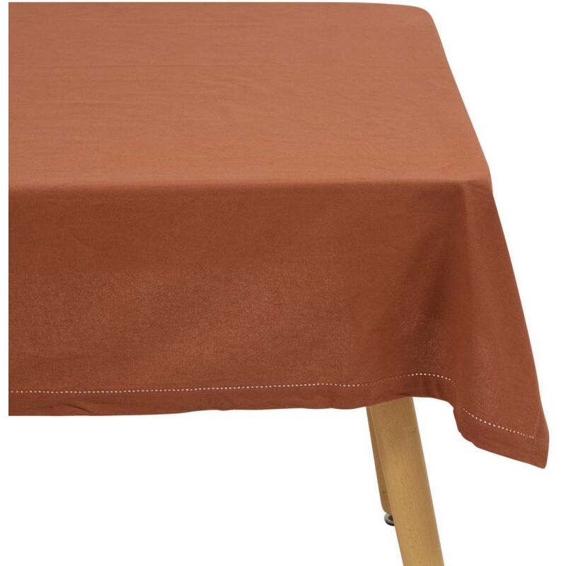 Nappe Jane 240x140cm terracotta en coton - Atmosphera créateur d'intérieur