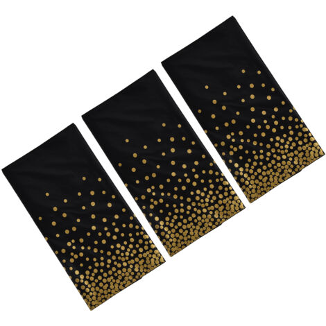 Nappe jetable étanche 3 pièces - Parfaite pour extérieur - Design élégant et pratique - Couleur noir